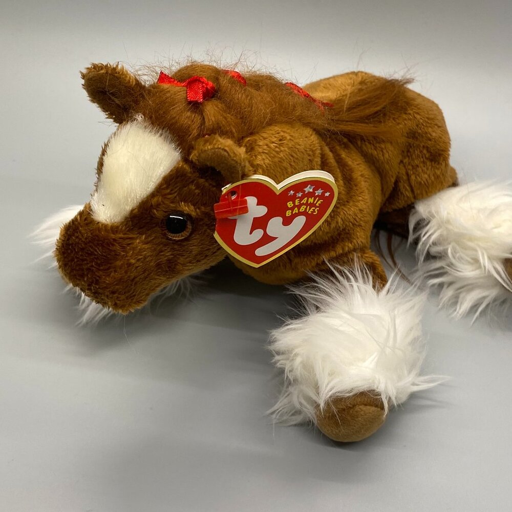 Ty Beanie Babies 2001 Hoofer the Clydesdale Horse Stuffed Plush Toy